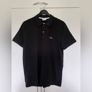 Lacoste Pique Cotton Polo size 4 Medium - black